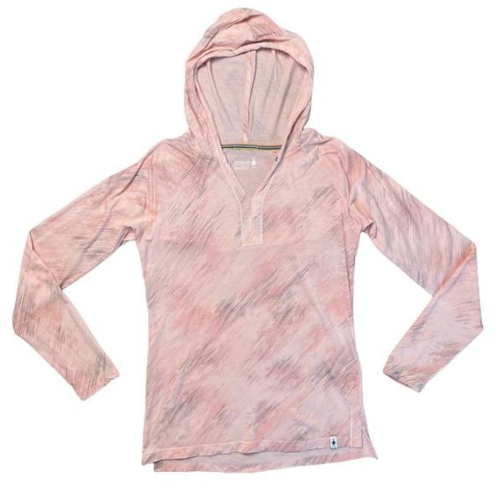 Smartwool pink merino wool hoodie size x-small